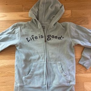 Life is Good zipper hoodie.
